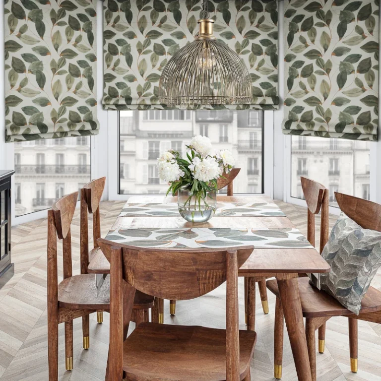 Raffrollo fürs Esszimmer, Farbe Grün, Urban Jungle Style